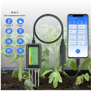 Spactz 8-in-1 Soil Sensor PH EC Moisture Temp Humidity Salinity NPK Tester for Agricult Spactz 8-in-1 Soil Sensor PH EC Moisture Temp Humidity Salinity NPK Tester for Agricult