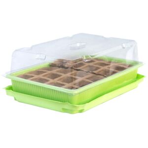 Thompson & Morgan Windowsill Greenhouse Propagator With 24 Cell Paper Pot Plastic Trays with Clear Thompson & Morgan Windowsill Greenhouse Propagator With 24 Cell Paper Pot Plastic Trays with Clear