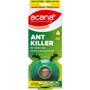 Acana Ant Killer Pack of 3 - Powerful Indoor Solution, Nests Destroyer, 3 Bait S Acana Ant Killer Pack of 3 - Powerful Indoor Solution, Nests Destroyer, 3 Bait S