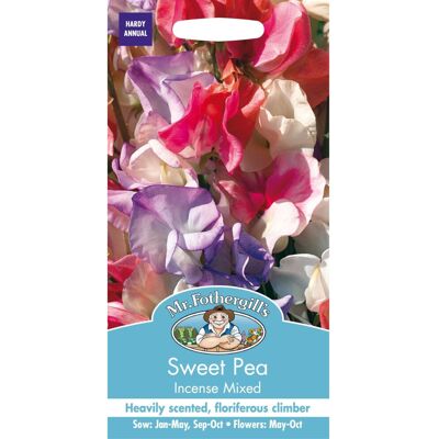 Mr Fothergill's Mr Fothergills - Pictorial Packet - Flower - Sweet Pea - Incense Mixed - 35 Seed Mr Fothergill's Mr Fothergills - Pictorial Packet - Flower - Sweet Pea - Incense Mixed - 35 Seed