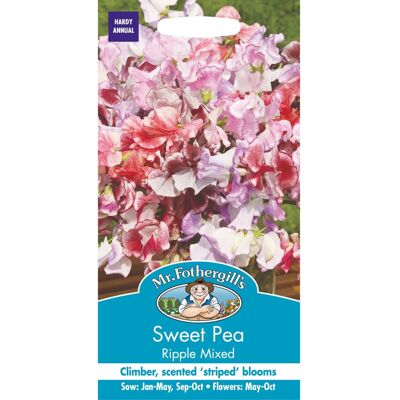 Mr Fothergill's Mr Fothergills - Pictorial Packet - Flower - Sweet Pea Ripple Mixed - 20 Seeds Mr Fothergill's Mr Fothergills - Pictorial Packet - Flower - Sweet Pea Ripple Mixed - 20 Seeds