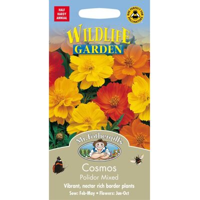 Mr Fothergill's Mr Fothergills - Pictorial Packet - Flower - Cosmos Polidor Mixed - 60 Seeds Mr Fothergill's Mr Fothergills - Pictorial Packet - Flower - Cosmos Polidor Mixed - 60 Seeds