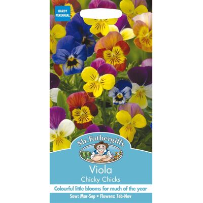 Mr Fothergill's Mr Fothergills - Pictorial Packet - Flower - Viola Chicky Chicks - 35 Seeds Mr Fothergill's Mr Fothergills - Pictorial Packet - Flower - Viola Chicky Chicks - 35 Seeds