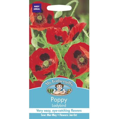 Mr Fothergill's Mr Fothergills - Pictorial Packet - Flower - Poppy Ladybird - 1000 Seeds Mr Fothergill's Mr Fothergills - Pictorial Packet - Flower - Poppy Ladybird - 1000 Seeds
