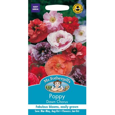 Mr Fothergill's Mr Fothergills - Pictorial Packet - Flower - Poppy Dawn Chorus - 500 Seeds Mr Fothergill's Mr Fothergills - Pictorial Packet - Flower - Poppy Dawn Chorus - 500 Seeds