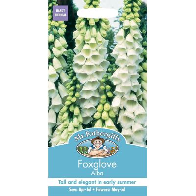 Mr Fothergill's Mr Fothergills - Pictorial Packet - Flower - Foxglove Alba - 1000 Seeds Mr Fothergill's Mr Fothergills - Pictorial Packet - Flower - Foxglove Alba - 1000 Seeds
