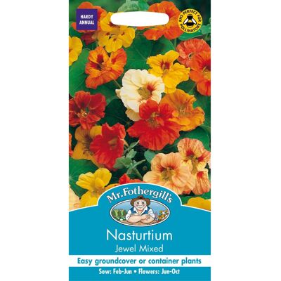 Mr Fothergill's Mr Fothergills - Pictorial Packet - Flower - Nasturtium Jewel Mixed - 35 Seeds Mr Fothergill's Mr Fothergills - Pictorial Packet - Flower - Nasturtium Jewel Mixed - 35 Seeds