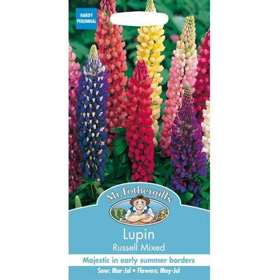 Mr Fothergill's Mr Fothergills - Pictorial Packet - Flower - Lupin Russell Mixed - 75 Seeds Mr Fothergill's Mr Fothergills - Pictorial Packet - Flower - Lupin Russell Mixed - 75 Seeds