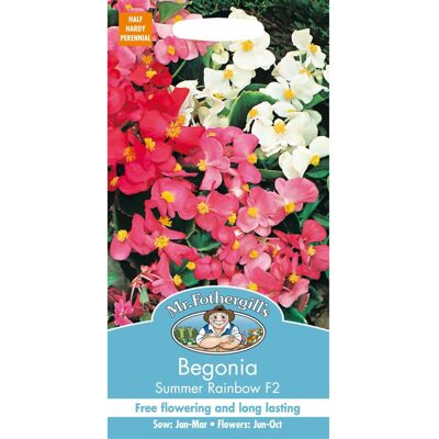 Mr Fothergill's Mr Fothergills - Pictorial Packet - Flower - Begonia Summer Rainbow F2 - 2000 Se Mr Fothergill's Mr Fothergills - Pictorial Packet - Flower - Begonia Summer Rainbow F2 - 2000 Se