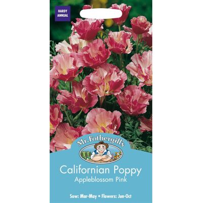 Mr Fothergill's Mr Fothergills - Pictorial Packet - Flower - Californian Poppy Appleblossom Pink Mr Fothergill's Mr Fothergills - Pictorial Packet - Flower - Californian Poppy Appleblossom Pink
