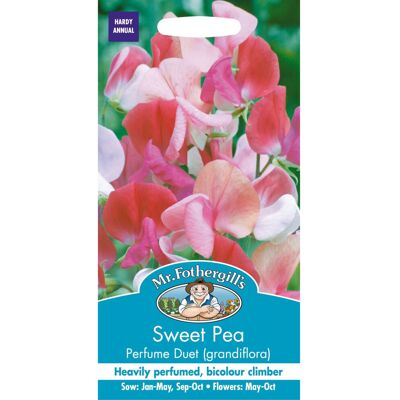 Mr Fothergill's Mr Fothergills - Pictorial Packet - Flower - Sweet Pea Perfume Duet Grandiflora Mr Fothergill's Mr Fothergills - Pictorial Packet - Flower - Sweet Pea Perfume Duet Grandiflora