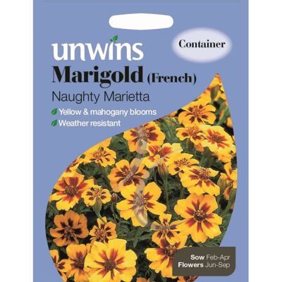 Unwins Grow Your Own Marigold French Naughty Marietta Flower Seeds Unwins Grow Your Own Marigold French Naughty Marietta Flower Seeds