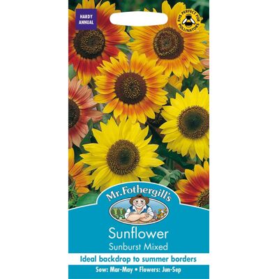 Mr Fothergill's Mr Fothergills - Pictorial Packet - Flower - Sunflower Sunburst MIxed - 50 Seeds Mr Fothergill's Mr Fothergills - Pictorial Packet - Flower - Sunflower Sunburst MIxed - 50 Seeds