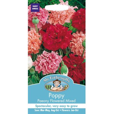 Mr Fothergill's Mr Fothergills - Pictorial Packet - Flower - Poppy Paeony Flowered Mixed - 2500 Mr Fothergill's Mr Fothergills - Pictorial Packet - Flower - Poppy Paeony Flowered Mixed - 2500