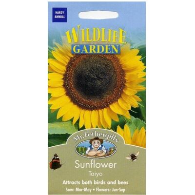 Mr Fothergill's Mr Fothergills - Pictorial Packet - Flower - Sunflower Taiyo - 50 Seeds Mr Fothergill's Mr Fothergills - Pictorial Packet - Flower - Sunflower Taiyo - 50 Seeds