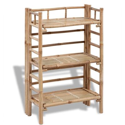 vidaXL 3-tier Plant Rack Bamboo Outdoor Patio Flower Pot Storage Display Shelf vidaXL 3-tier Plant Rack Bamboo Outdoor Patio Flower Pot Storage Display Shelf
