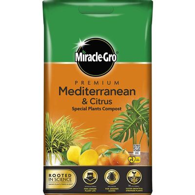 Miracle-Gro Miracle Gro Premium Mediterranean & Citrus Compost With Vital Minerals 6L Bag Miracle-Gro Miracle Gro Premium Mediterranean & Citrus Compost With Vital Minerals 6L Bag