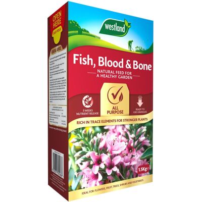 Westland Fish, Blood and Bone All Purpose Plant Food, 1.5 kg Westland Fish, Blood and Bone All Purpose Plant Food, 1.5 kg