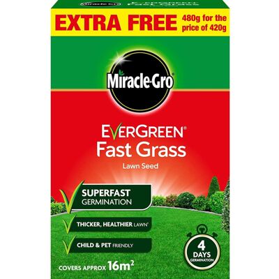 Miracle-Gro Evergreen Fast Grass Lawn Seed 480G Miracle-Gro Evergreen Fast Grass Lawn Seed 480G