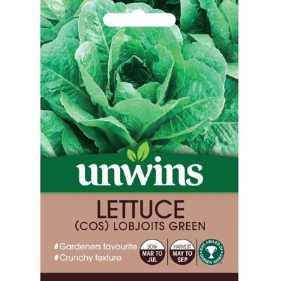 Unwins Grow Your Own Cos Lobjoits Green Lettuce Vegetable Seeds Unwins Grow Your Own Cos Lobjoits Green Lettuce Vegetable Seeds