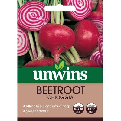 Unwins Grow Your Own Beetroot Chioggia Vegetable Seeds Unwins Grow Your Own Beetroot Chioggia Vegetable Seeds