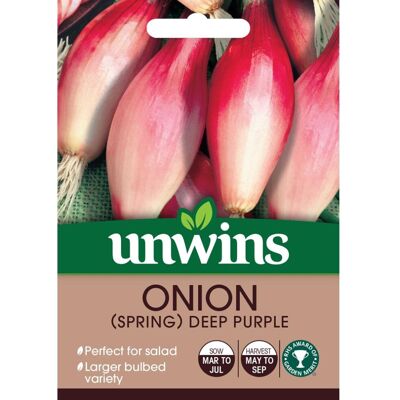 Unwins Grow Your Own Deep Purple Spring Onion Vegetable Seeds Unwins Grow Your Own Deep Purple Spring Onion Vegetable Seeds