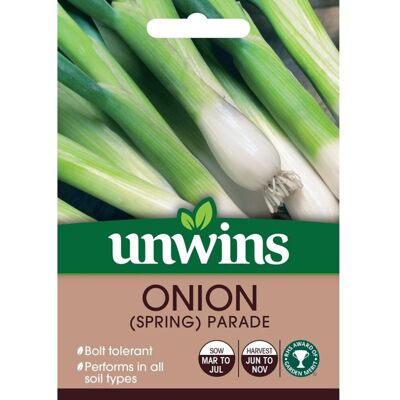 Unwins Grow Your Own Parade Spring Onion Vegetable Seeds Unwins Grow Your Own Parade Spring Onion Vegetable Seeds