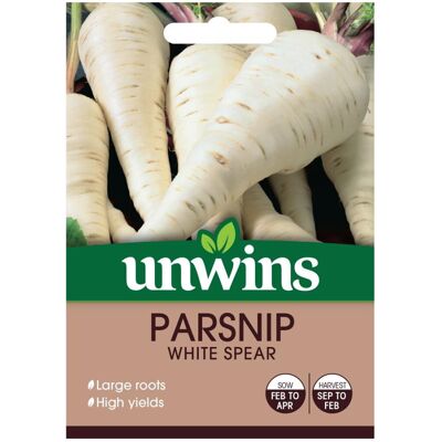 Unwins Grow Your Own White Spear Parsnip Vegetable Seeds Unwins Grow Your Own White Spear Parsnip Vegetable Seeds