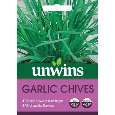Unwins Grow Your Own Mild Flavoured Garlic Chives Herb Seeds Unwins Grow Your Own Mild Flavoured Garlic Chives Herb Seeds