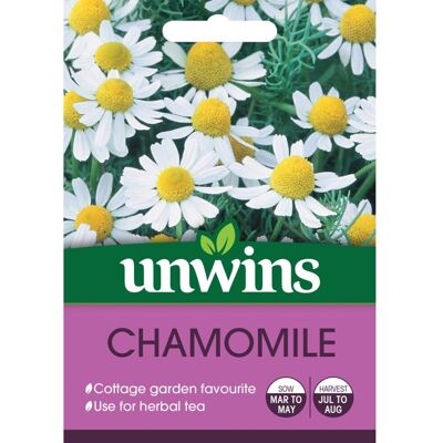 Unwins Grow Your Own Chamomile Herb Seeds - Pleasantly Scented, Ideal for Tea, E Unwins Grow Your Own Chamomile Herb Seeds - Pleasantly Scented, Ideal for Tea, E