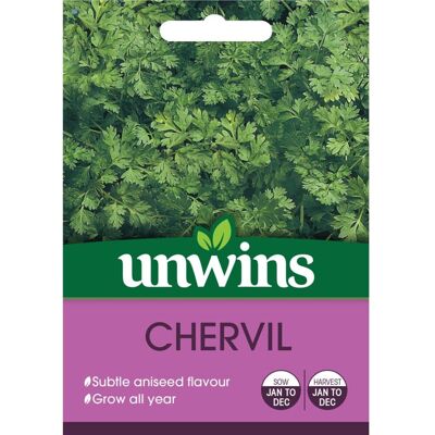 Unwins Grow Your Own Subtle Aniseed Flavoured Chervil Herb Seeds Unwins Grow Your Own Subtle Aniseed Flavoured Chervil Herb Seeds