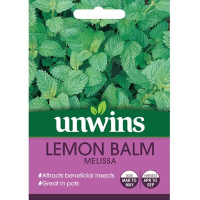 Unwins Grow Your Own Melissa Lemon Balm Herb Seeds Unwins Grow Your Own Melissa Lemon Balm Herb Seeds