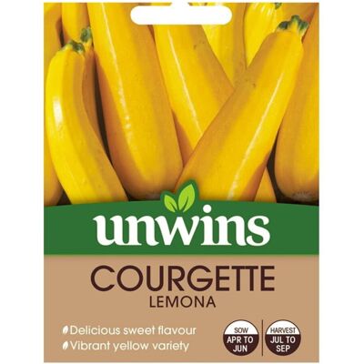 Unwins Grow Your Own Sweet Flavoured Lemona Courgette Vegetable Seeds Unwins Grow Your Own Sweet Flavoured Lemona Courgette Vegetable Seeds