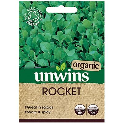 Unwins Grow Your Own Sharp & Spicy Organic Rocket Herb Seeds Unwins Grow Your Own Sharp & Spicy Organic Rocket Herb Seeds