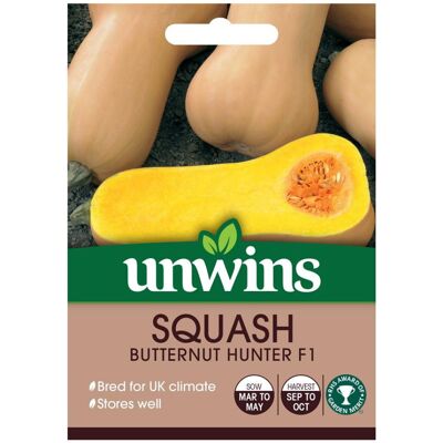 Unwins Grow Your Own Butternut Hunter F1 Squash Vegetable Seeds Unwins Grow Your Own Butternut Hunter F1 Squash Vegetable Seeds