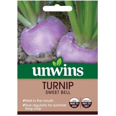 Unwins Grow Your Own Summer Crop Sweet Bell Turnip Vegetable Seeds Unwins Grow Your Own Summer Crop Sweet Bell Turnip Vegetable Seeds
