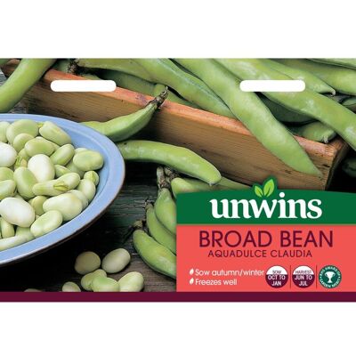 Unwins Grow Your Own Aquadulce Claudia Broad Bean Vegetable Seeds Unwins Grow Your Own Aquadulce Claudia Broad Bean Vegetable Seeds