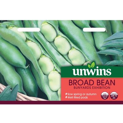 Unwins Grow Your Own Bunyards Exhibition Broad Bean Vegetable Seeds Unwins Grow Your Own Bunyards Exhibition Broad Bean Vegetable Seeds