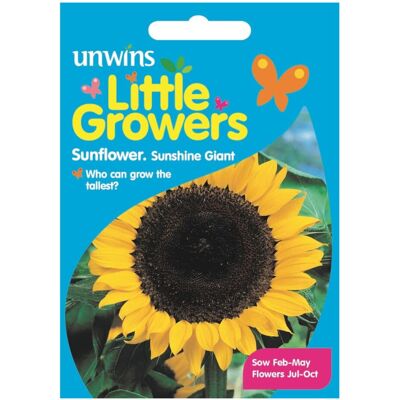 Unwins Grow Your Own Little Growers Giant Sunflower Flower Seeds Unwins Grow Your Own Little Growers Giant Sunflower Flower Seeds