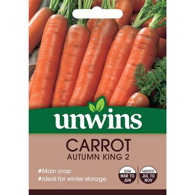 Unwins Grow Your Own Vegetable Seeds - Carrot Autumn King 2 Unwins Grow Your Own Vegetable Seeds - Carrot Autumn King 2