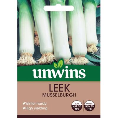 Unwins Grow Your Own Winter Hardy Musselburgh Leek Vegetable Seeds Unwins Grow Your Own Winter Hardy Musselburgh Leek Vegetable Seeds