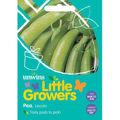 Unwins Grow Your Own Little Growers Tasty Pea Lincoln Vegetable Seeds Unwins Grow Your Own Little Growers Tasty Pea Lincoln Vegetable Seeds