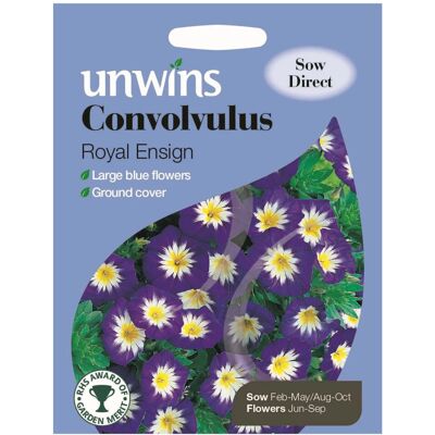 Unwins Grow Your Own Large Blue Convolvulus Royal Ensign Flower Seeds Unwins Grow Your Own Large Blue Convolvulus Royal Ensign Flower Seeds