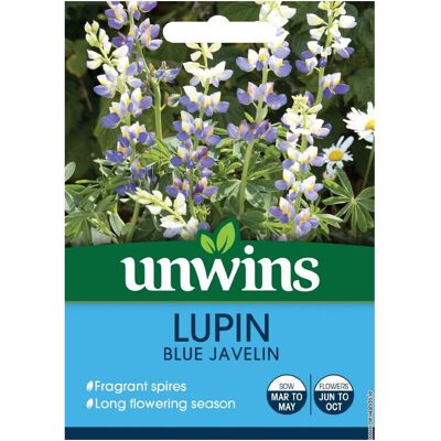 Unwins Grow Your Own Three Tone Lupin Blue Javelin Flower Seeds Unwins Grow Your Own Three Tone Lupin Blue Javelin Flower Seeds