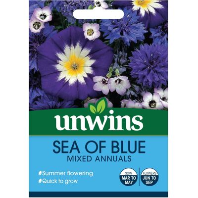 Unwins Grow Your Own At Home Sea Of Blue Mixed Annuals Flowers Seeds Unwins Grow Your Own At Home Sea Of Blue Mixed Annuals Flowers Seeds