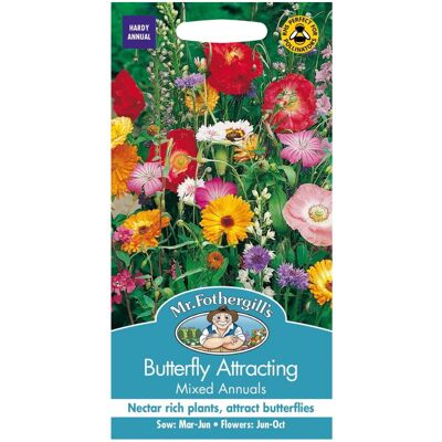 Mr Fothergill's Mr Fothergills - Pictorial Packet - Flower - Butterfly Mixed Attracting Annuals Mr Fothergill's Mr Fothergills - Pictorial Packet - Flower - Butterfly Mixed Attracting Annuals