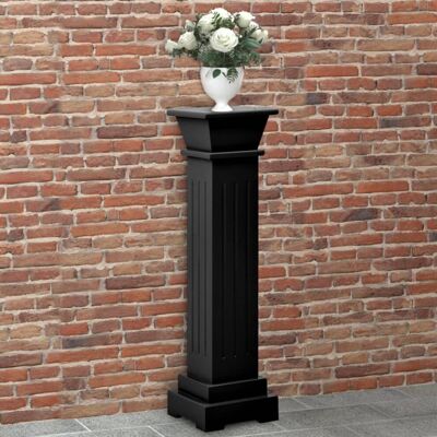 vidaXL Black MDF Square Plant Stand - Plant Display Shelf - Plant Type vidaXL Black MDF Square Plant Stand - Plant Display Shelf - Plant Type