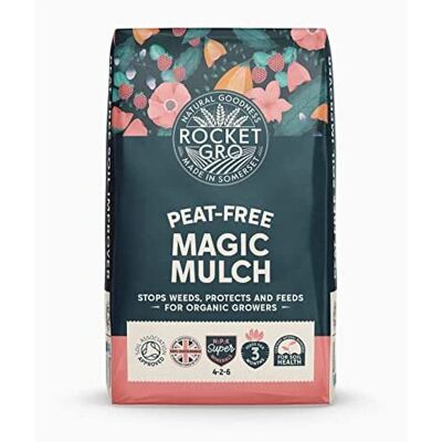 RocketGro Organic Mulch 50l Peat-Free bio active rich in NPK natural fertiliser RocketGro Organic Mulch 50l Peat-Free bio active rich in NPK natural fertiliser