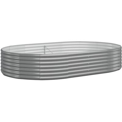 vidaXL Grey Steel Garden Planter 214x140x36 cm - Garden Type vidaXL Grey Steel Garden Planter 214x140x36 cm - Garden Type