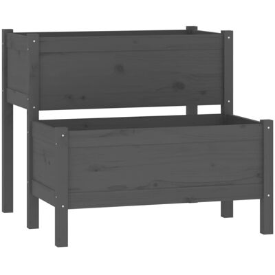 vidaXL Solid Wood Pine Planter Raised Bed - Planter vidaXL Solid Wood Pine Planter Raised Bed - Planter